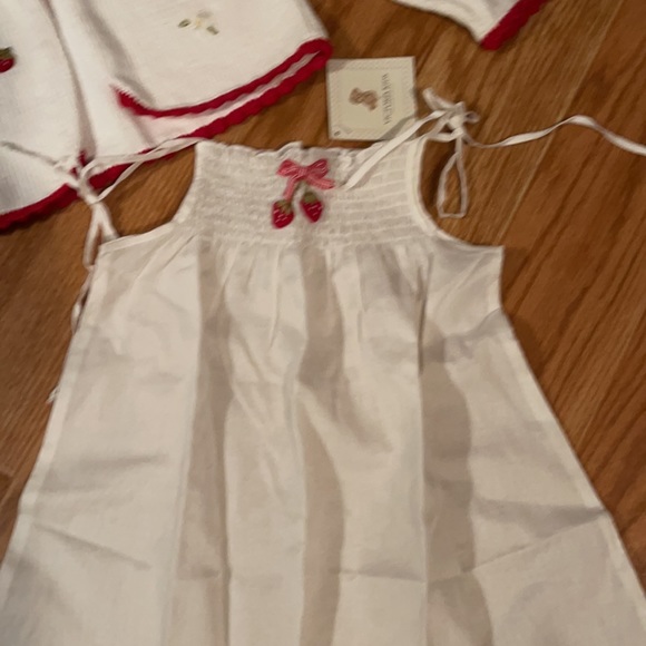 Victoria kids sz 4 strawberry sundress and shrug - Picture 3 of 3